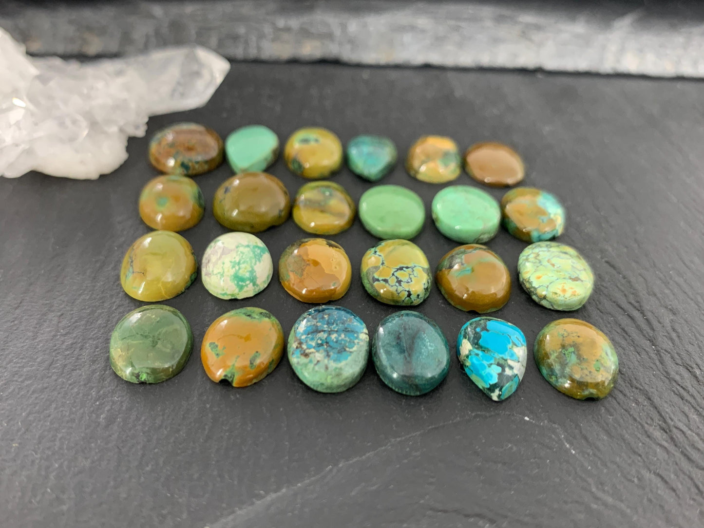 Tibetan Turquoise oval, pear 10-11mm long cabochon/ Select your cabochon