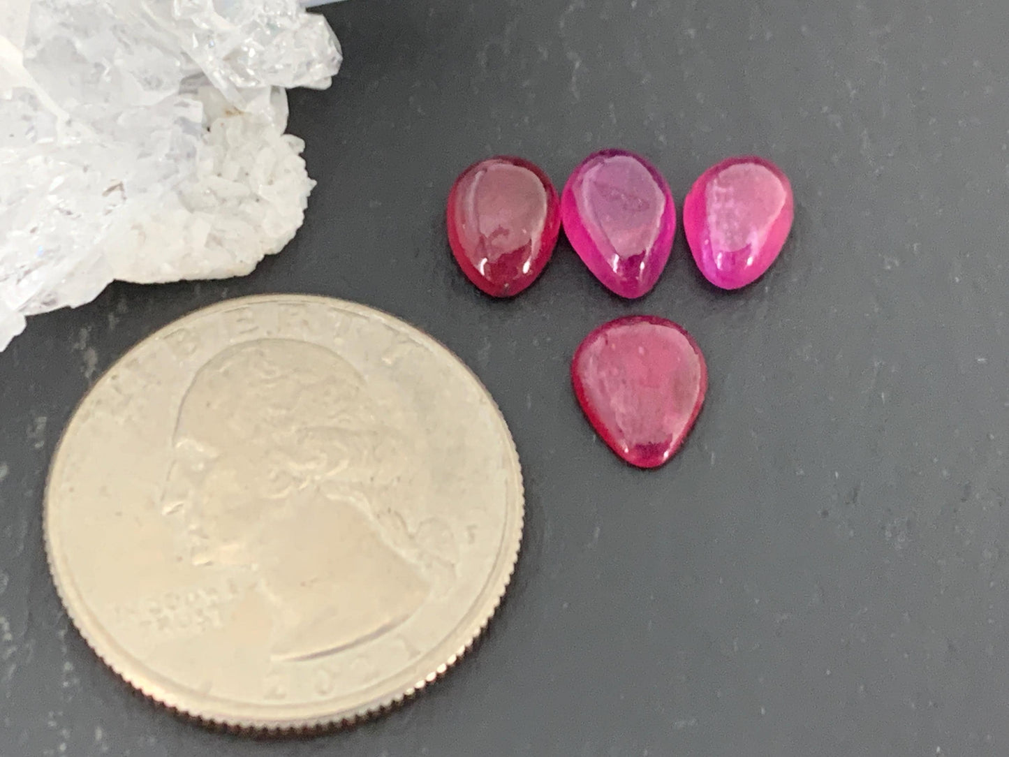Thailand Pink Sapphire pear 7-10mm long cabochon