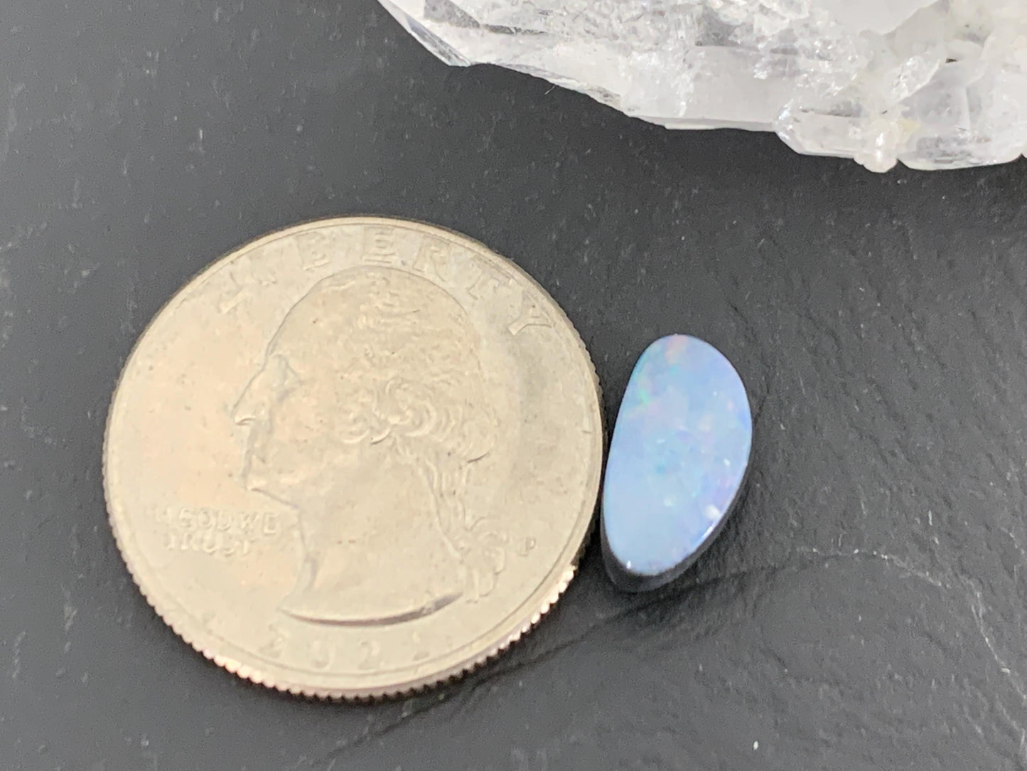 Australian Opal doublet 6x12x4mm cabochon