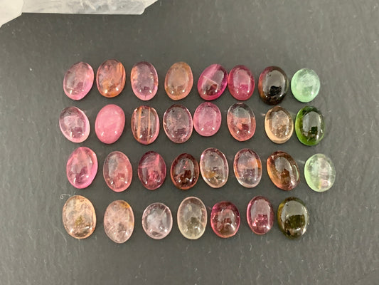 Tourmaline oval 6-7mm long cabochon