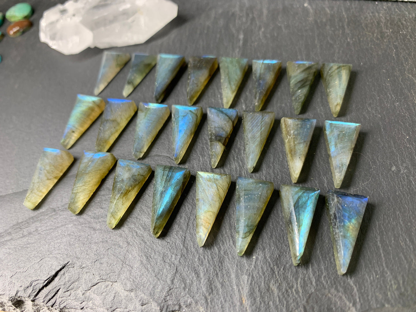 Step Cut Labradorite 10x20mm cabochon - Select your cabochon