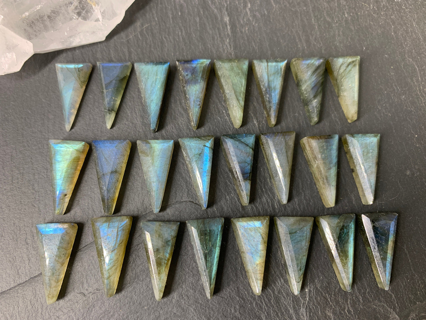 Step Cut Labradorite 10x20mm cabochon - Select your cabochon