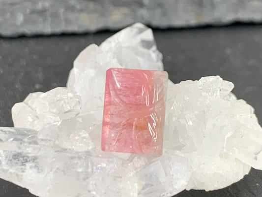 Carved Tourmaline 8x10x4mm cabochon