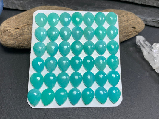 Amazonite pear 8x10mm cabochon - Calibrated cabochons