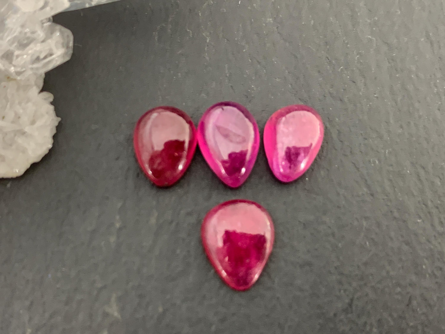 Thailand Pink Sapphire pear 7-10mm long cabochon