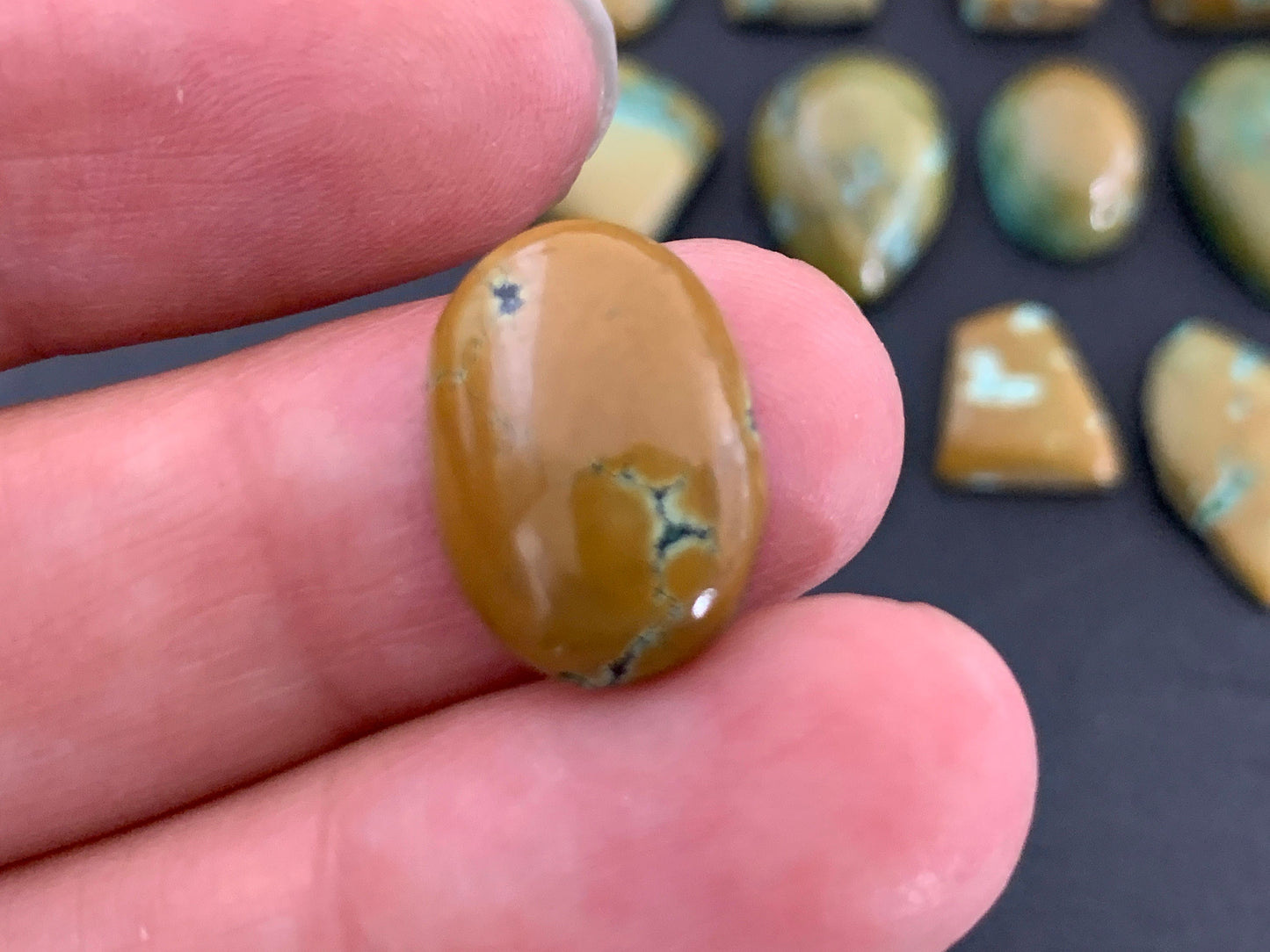 Tibetan Turquoise mixed shapes 13-19mm long cabochon