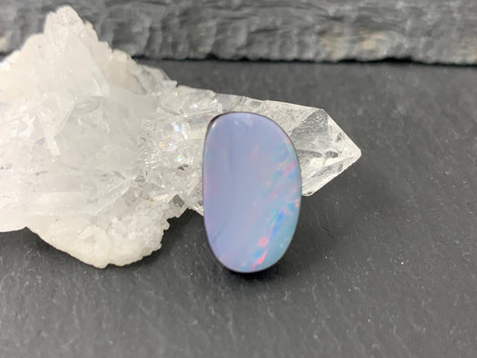 Australian Opal doublet 10x15x4mm cabochon