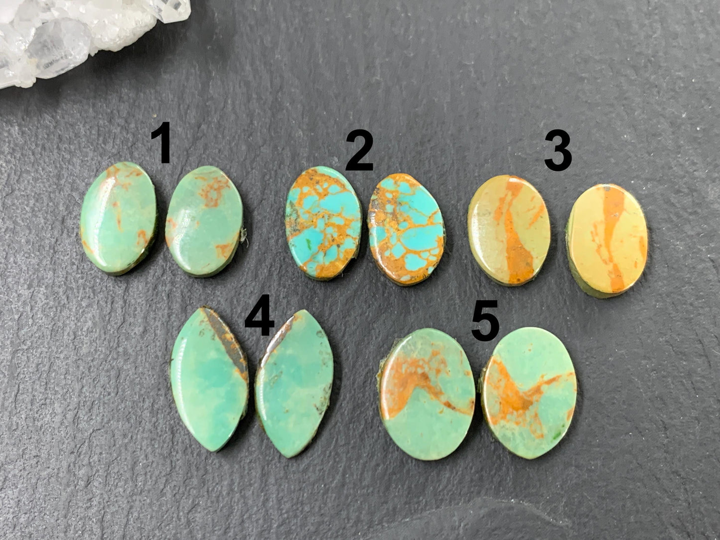 Tibetan Turquoise Pair Cabochon