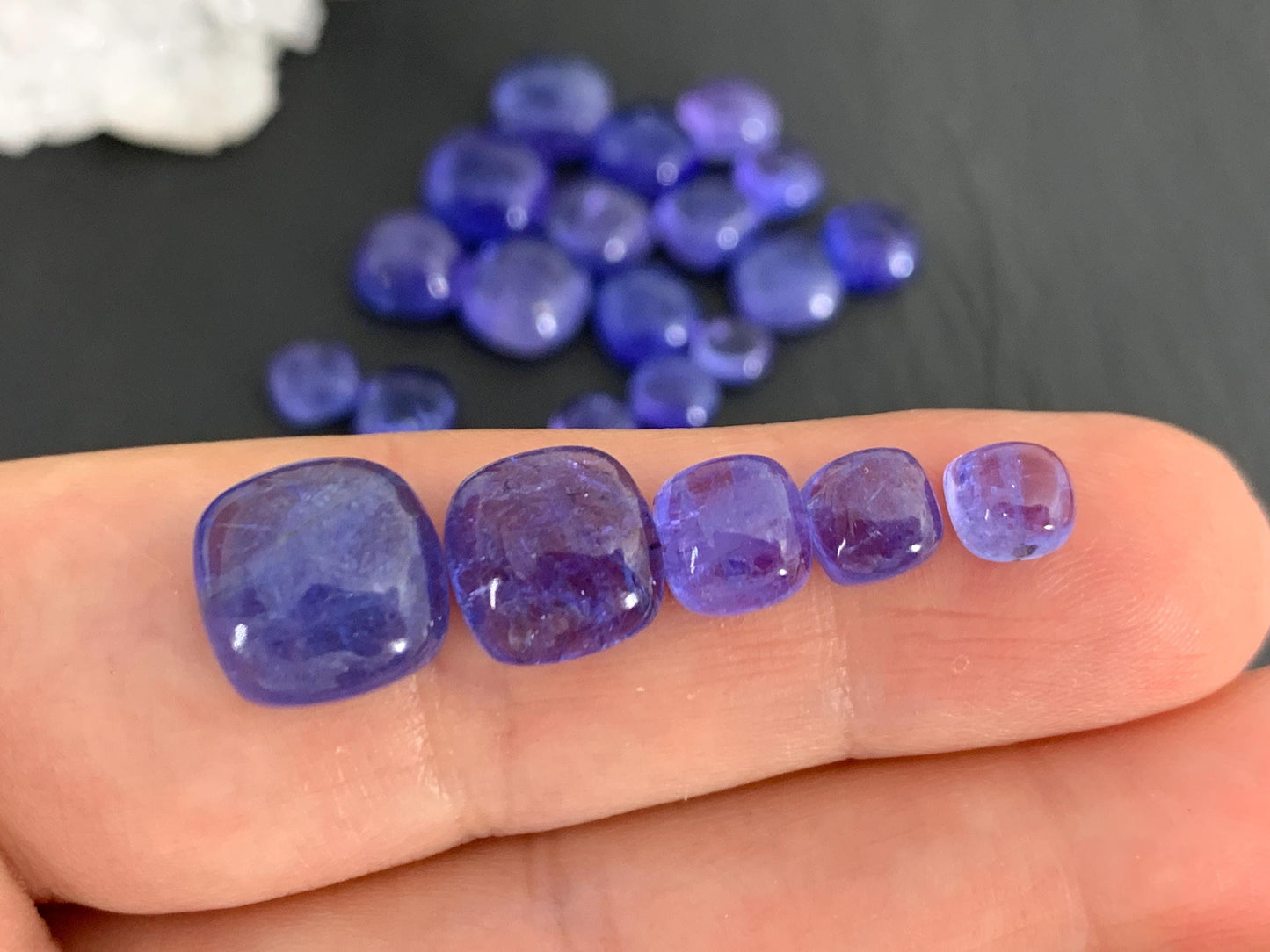 Tanzanite Square Cabochon: 5-9mm Gemstone