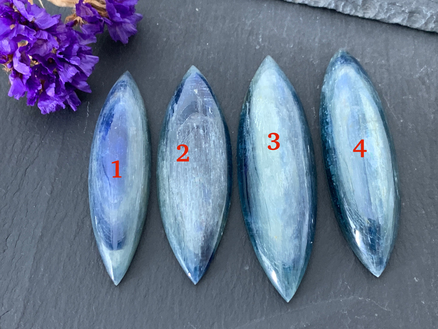 Large Marquise Kyanite Cabochon - Rare African Gemstone