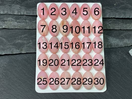 Pink Opal oval 10x16mm cabochon - Calibrated cabochon