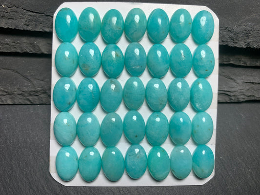 Amazonite oval 8x12mm cabochon - Calibrated cabochons