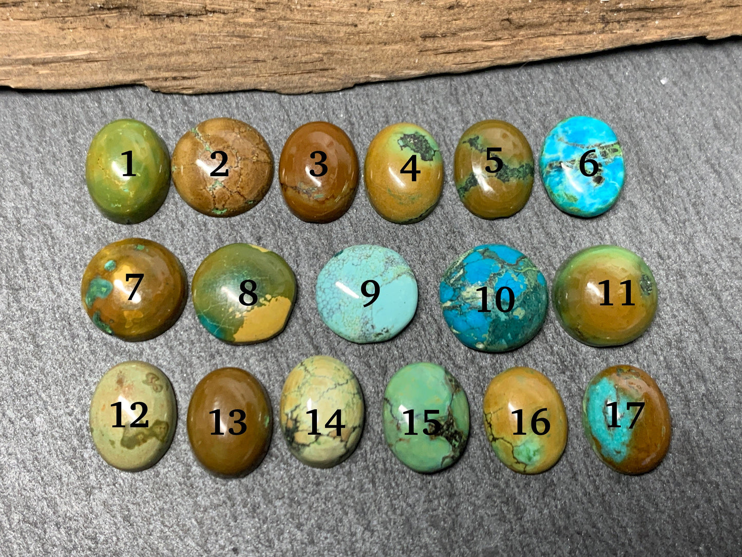 Tibetan Turquoise mixed shapes 9mm long cabochon/ Select your cabochon