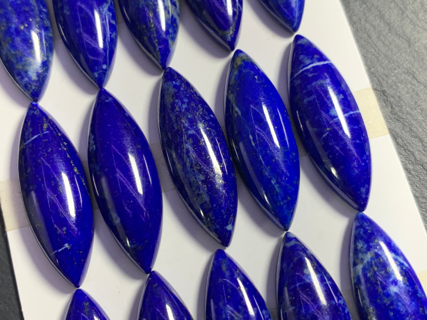 Lapis Lazuli marquise  10x30mm cabochon - Calibrated cabochons