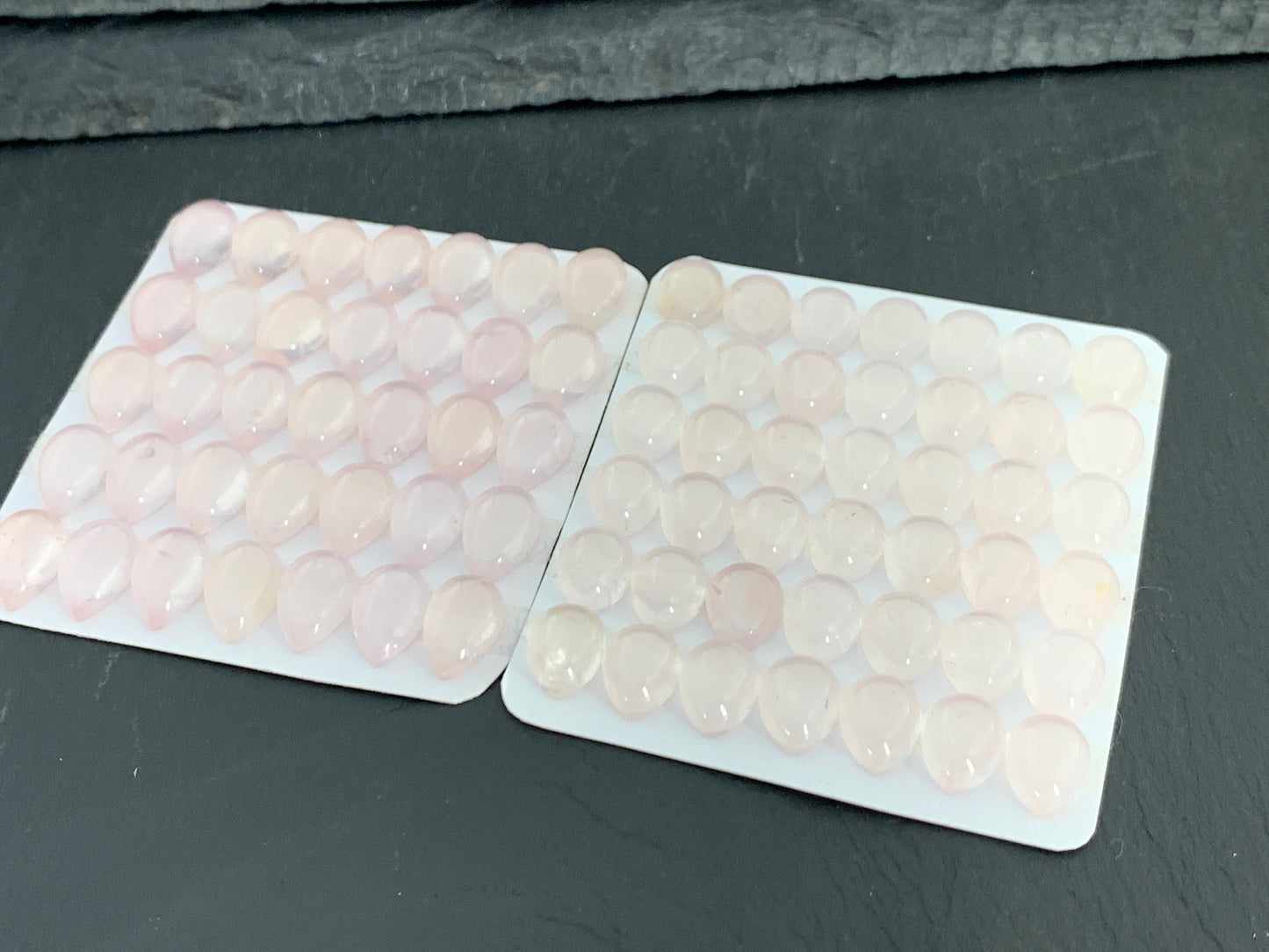 Rose Quartz pear 8x10mm, 8x12mm cabochon - Calibrated cabochons