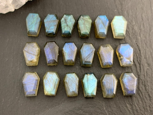 Labradorite Coffin 7x10mm Cabochon - Small Earrings Size Coffins