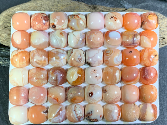 Mexican Opal square cushion 10x10mm cabochon - Calibrated cabochons