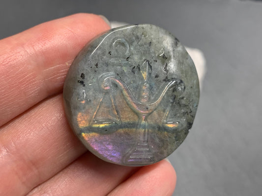 Libra Purple Labradorite Zodiac Signs - Zodiac Constellations Carving