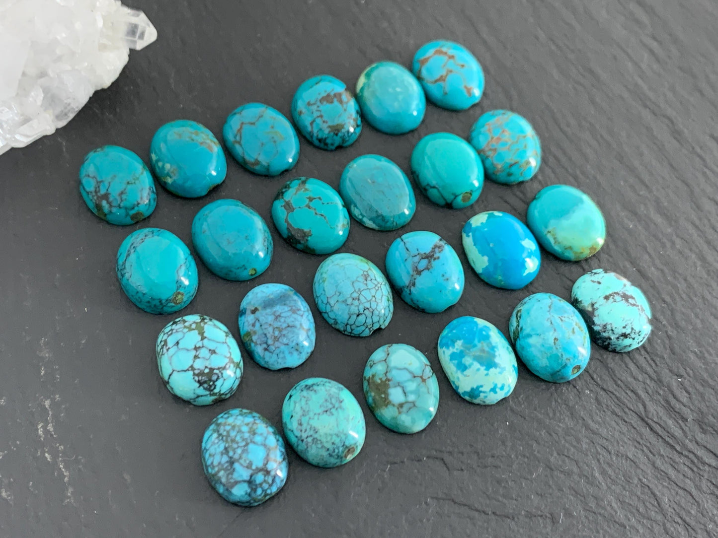 Tibetan Turquoise oval 9x11mm cabochon/ Select your cabochon