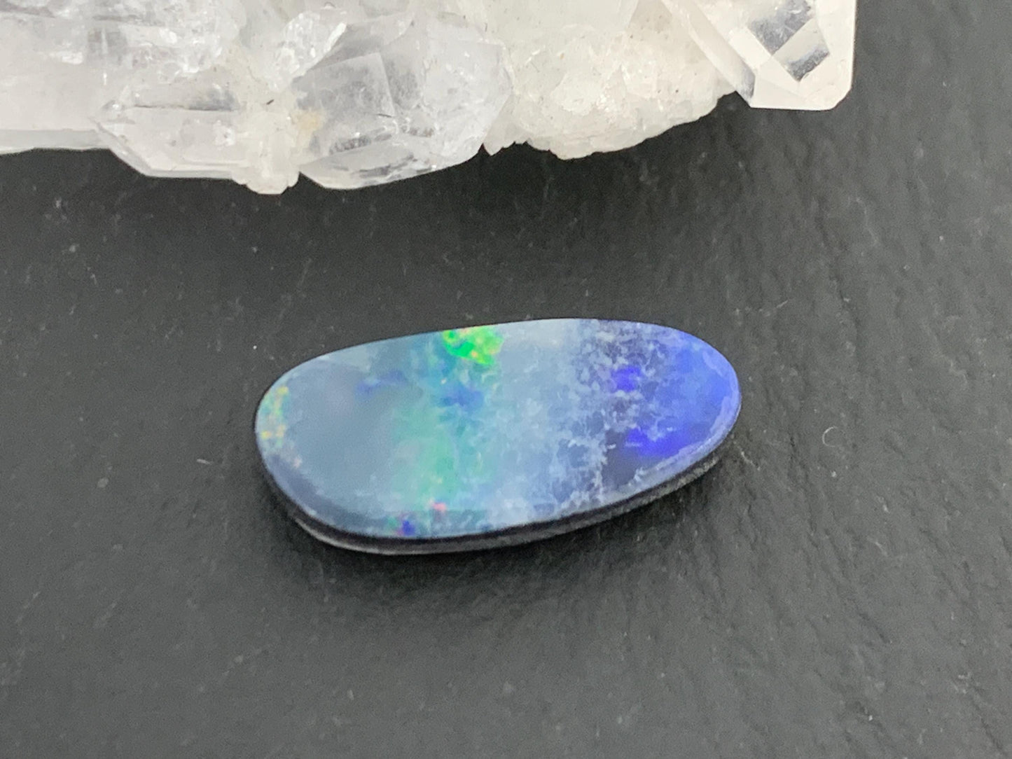 Australian Opal doublet 7x15x3.5mm cabochon