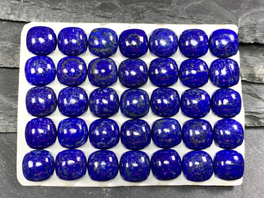 Lapis Lazuli square cushion 10mm cabochon - Calibrated cabochons