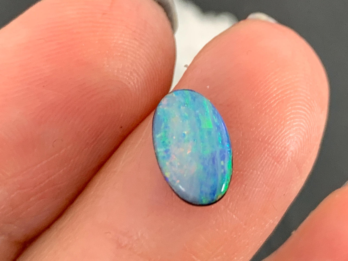 Australian Opal doublet 6x9x3.5mm cabochon