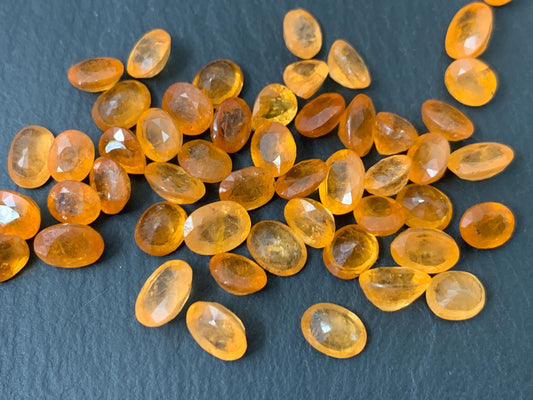Spessartine Garnet Faceted Cut Oval 5mm, 6mm 7mm long | Faceted Stone