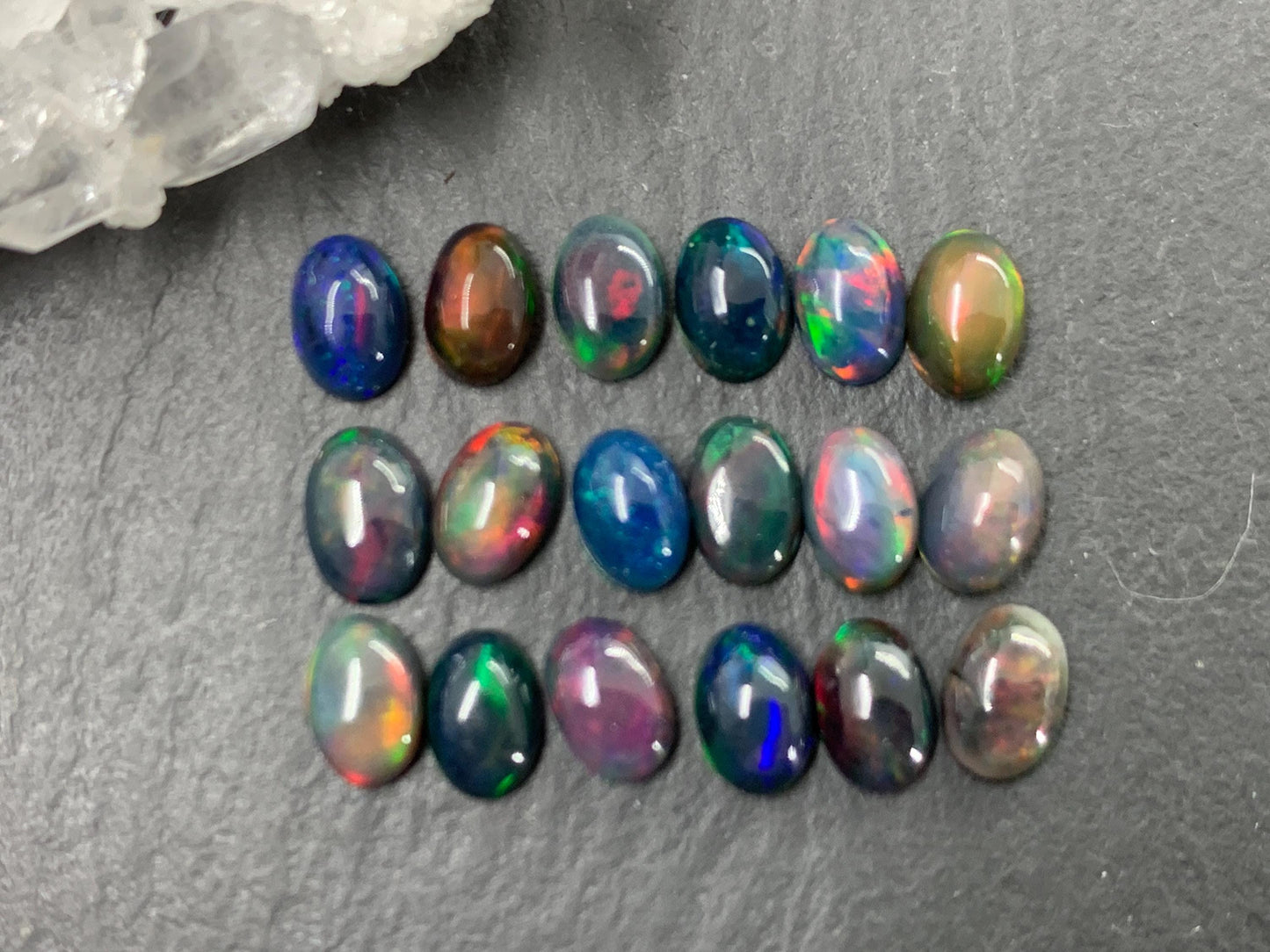Ethiopian Black Opal Cabochon: Oval Gemstone (4x6mm) *