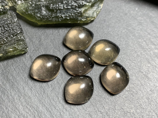 Smokey Quartz marquise 10x12mm cabochon - Calibrated cabochons