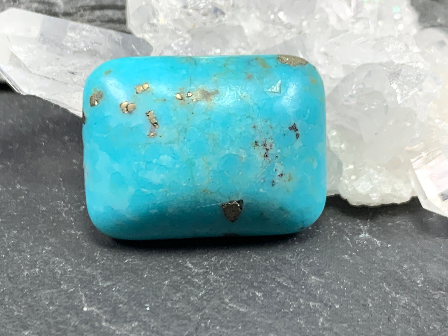 Turquoise rectangle 15x20mm cabochon