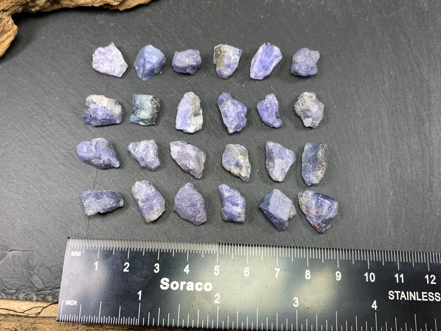 Raw Tanzanite 11-16mm long - not drilled gemstone