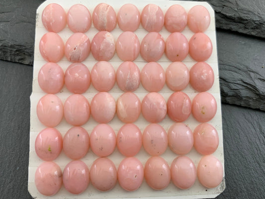 Pink Opal oval 8x10mm cabochon - Calibrated cabochons