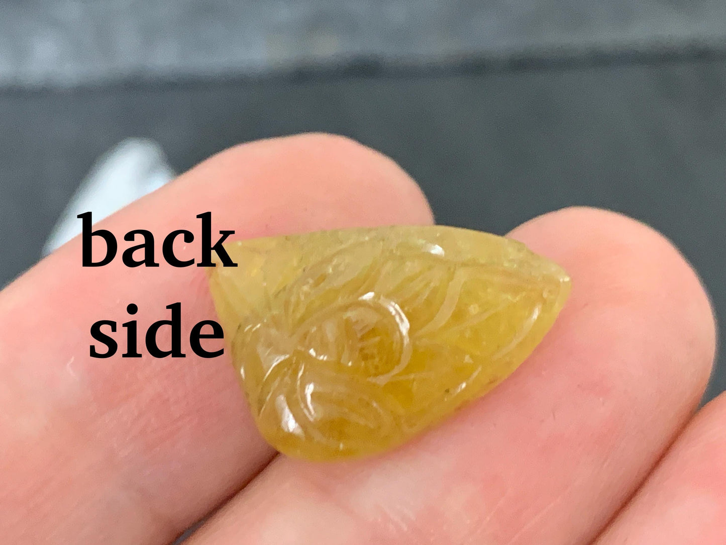 Carved Tourmaline 11x17x5.5mm cabochon