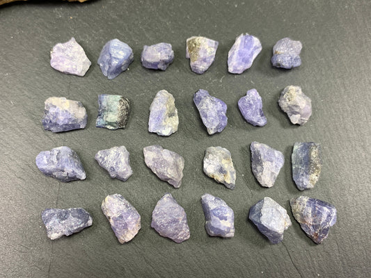 Raw Tanzanite 11-16mm long - not drilled gemstone