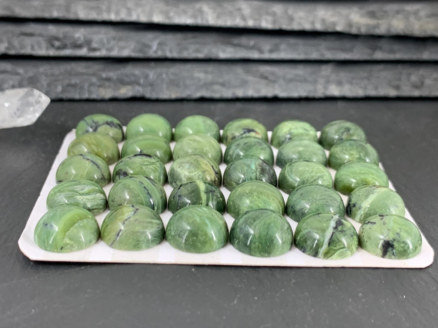 Green Opal Cabochon: 12mm Round Calibrated Gemstone