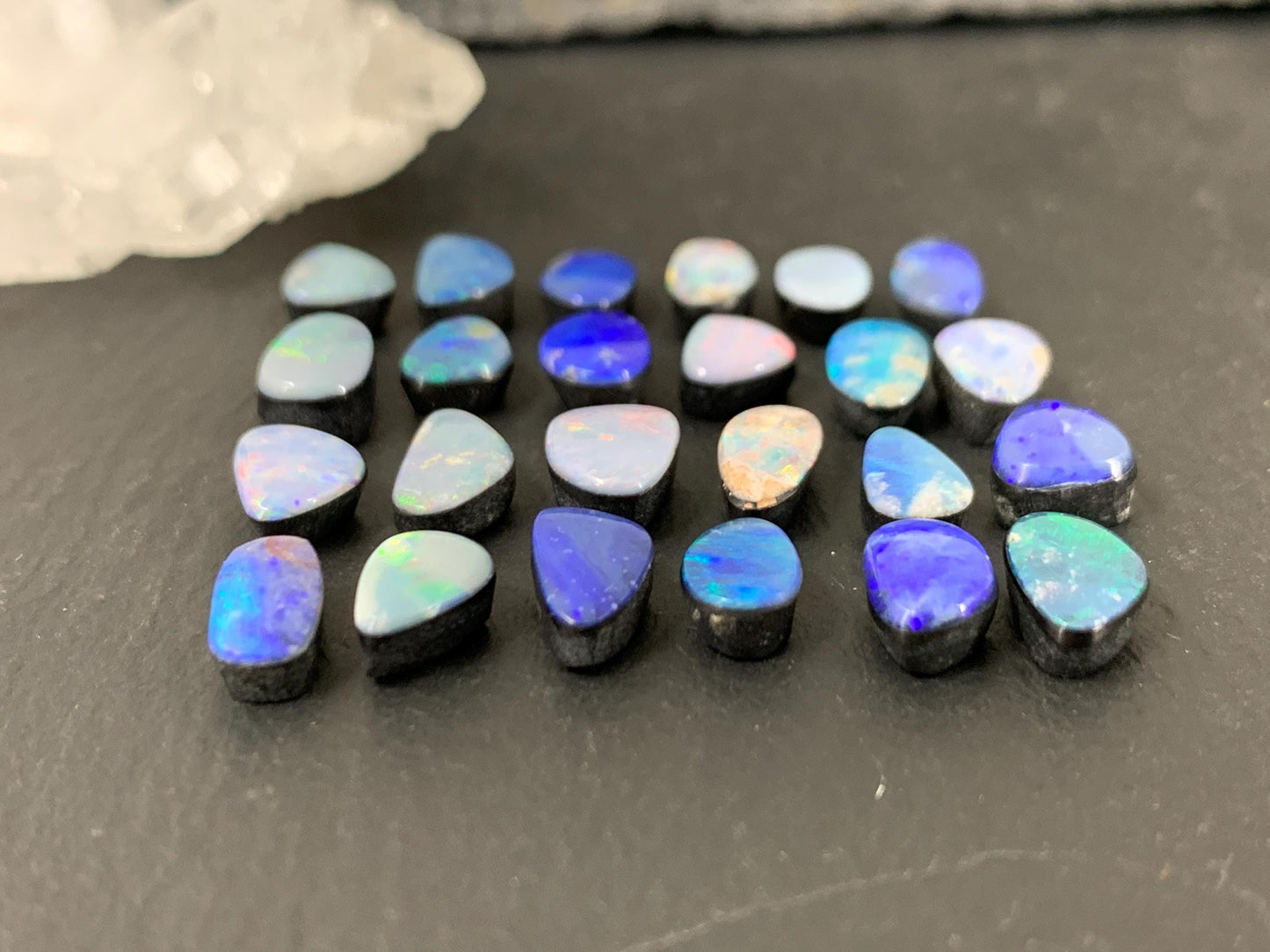 Australian Opal Doublet 6-8mm long cabochon