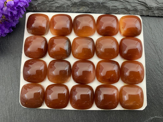 Red Crystal square 15x15mm cabochon - Calibrated cabochons
