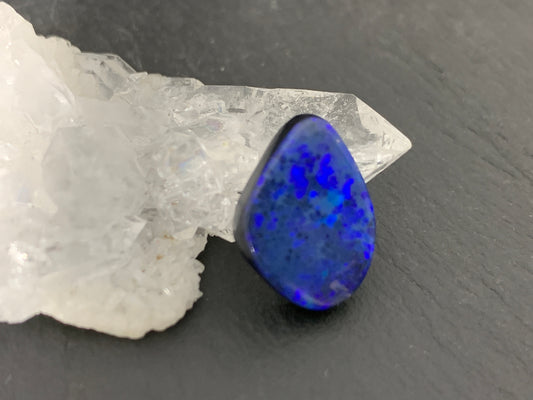 Australian Opal doublet 12x16x4mm cabochon