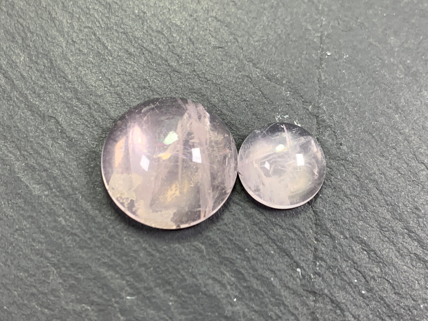Rose Quartz round 10mm cabochon - Calibrated cabochons