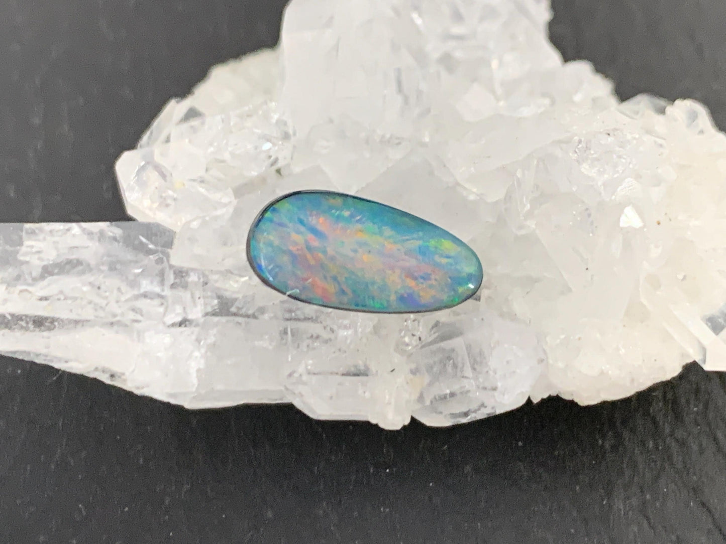 Australian Opal doublet 5x11x4mm cabochon
