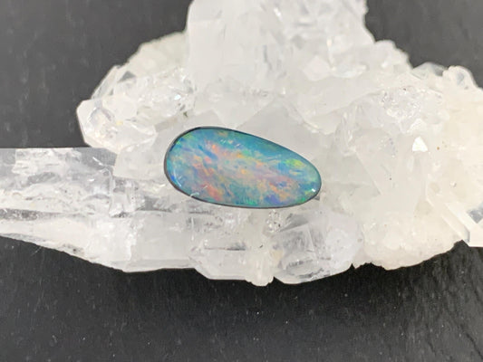 Australian Opal doublet 5x11x4mm cabochon