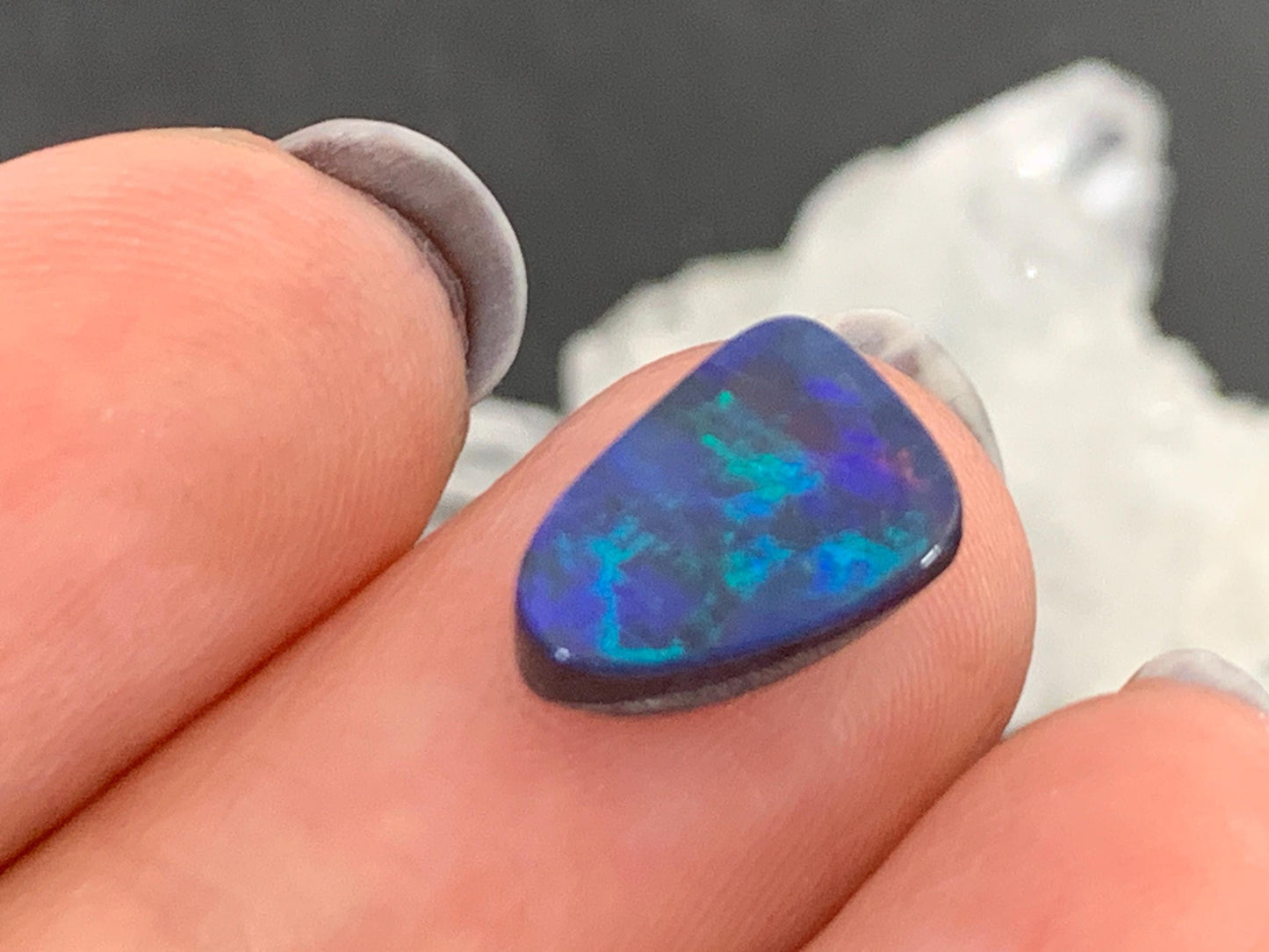 Australian Opal Doublet 7x10x4mm cabochon