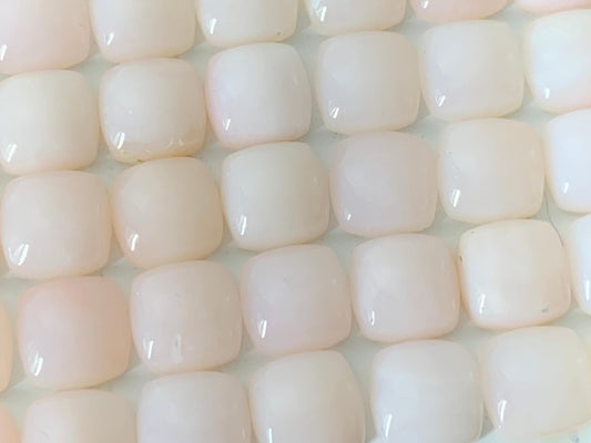 Pink Opal square cushion 10mm cabochon - Calibrated cabochons      e