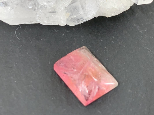 Carved Tourmaline 8x10x4mm cabochon