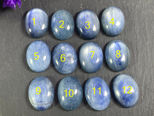 Kyanite oval 12x16mm cabochon - Calibrated cabochons