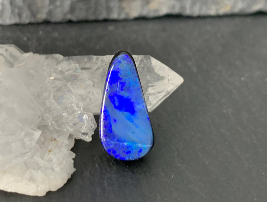 Australian Opal doublet 8x16x4mm cabochon - pear