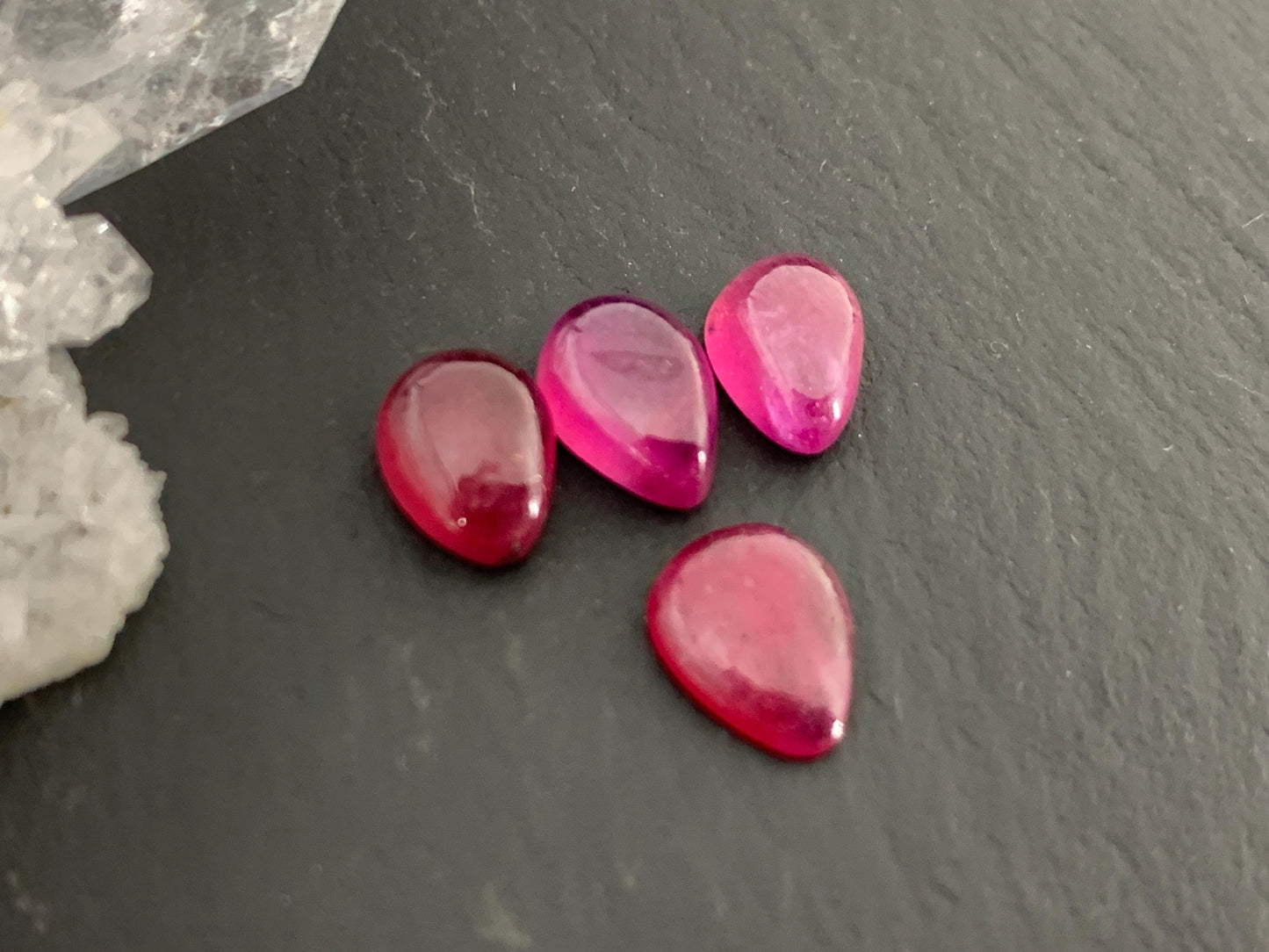 Thailand Pink Sapphire pear 7-10mm long cabochon