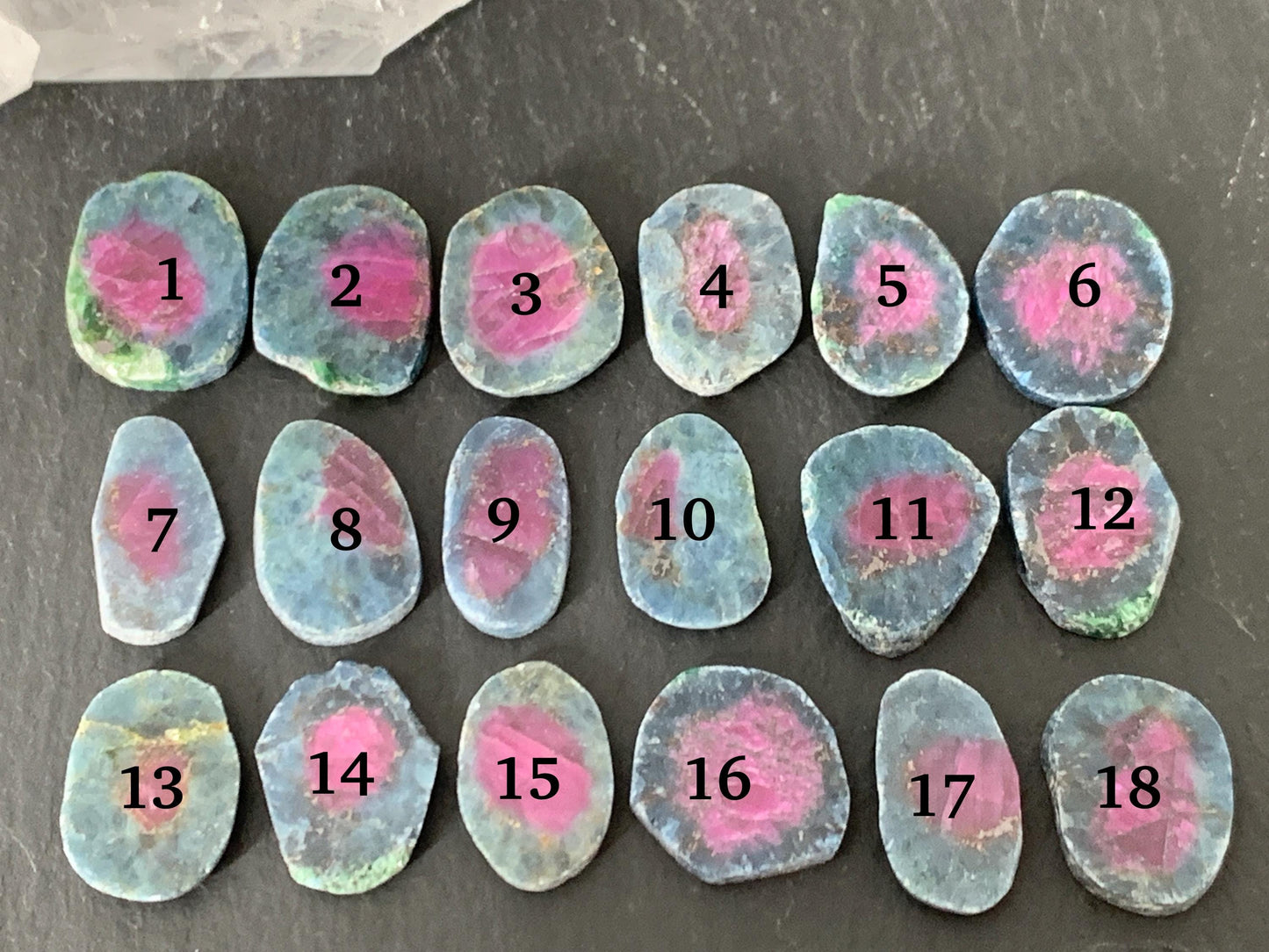 Watermelon Ruby 13mm long slice - free form