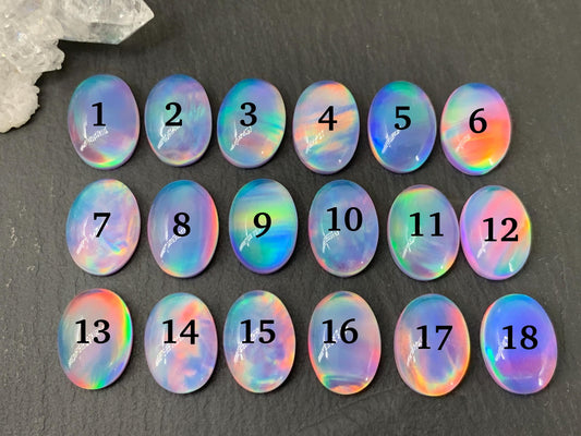 Aurora Opal oval 10x14mm cabochons -  AO108-1 - Doublet cabochon