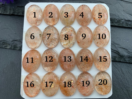 Sunstone oval 12x16mm cabochon - Calibrated cabochons